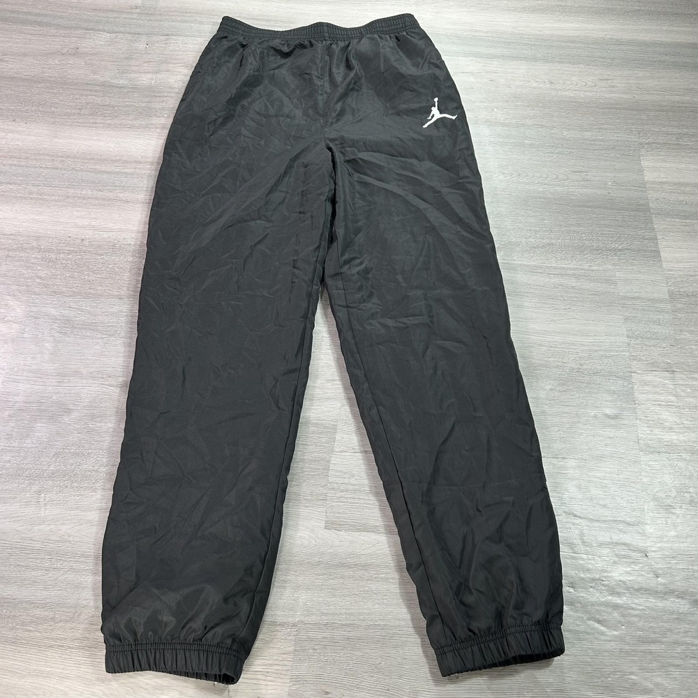 Jordan Track Pants Boys XL Black Woven Mesh Lined Athletic Basketball C719-023